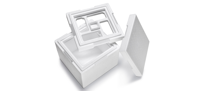Bílý izolační box s mezikroužkem a víkem
